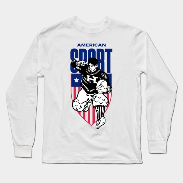 American Sport Long Sleeve T-Shirt by la chataigne qui vole ⭐⭐⭐⭐⭐